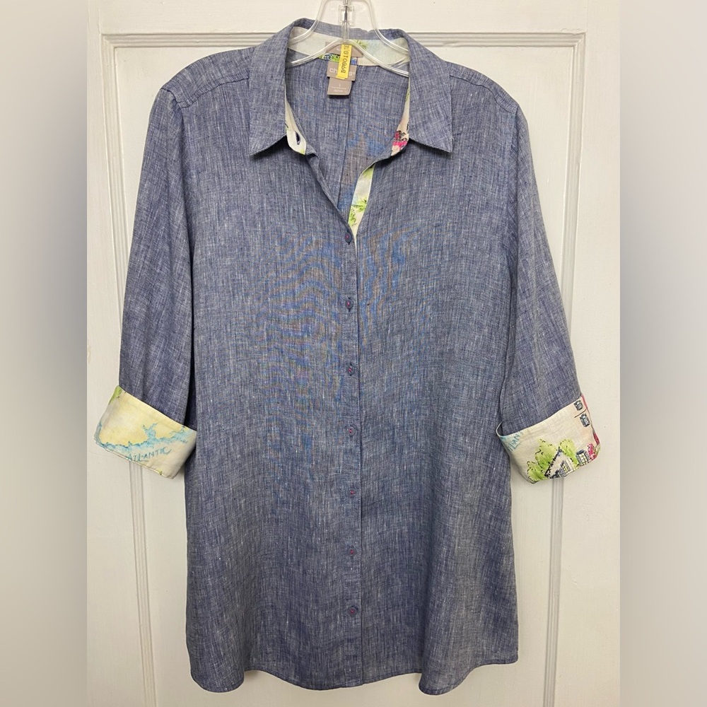 Chico's Chambray Blue Blouse